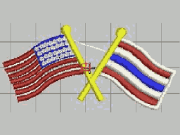 Thai America Flags